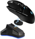 Logitech G903 Lightspeed Wireless Gaming Mouse | Hero Sensor, 25k DPI, 11 Programmable Buttons, RGB Lighting, Rubber Grip, Adjustable Weight, PC/Mac | with Signature Series Charging Dock