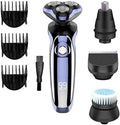 Electric Shavers for Mens,Electric Razor Dry Wet Waterproof Mens Rotary Facial Shaver, Portable Face Shaver USB Rechargeable Shaver with Hair Clipper and Nose Hair Trimmer for Husband Dad