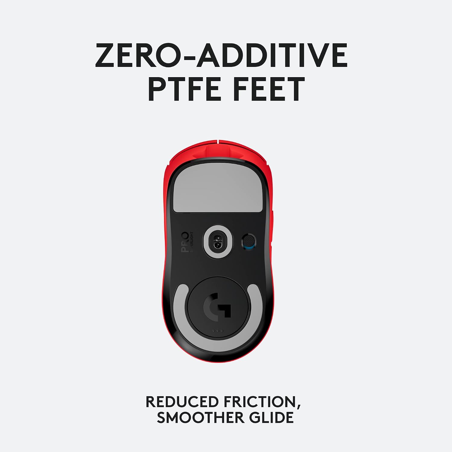 Logitech G PRO X Superlight Wireless Gaming Mouse, Ultra-Lightweight, Hero 25K Sensor, 25,600 DPI, 5 Programmable Buttons, Long Battery Life, Compatible with PC/Mac - Red (Renewed)