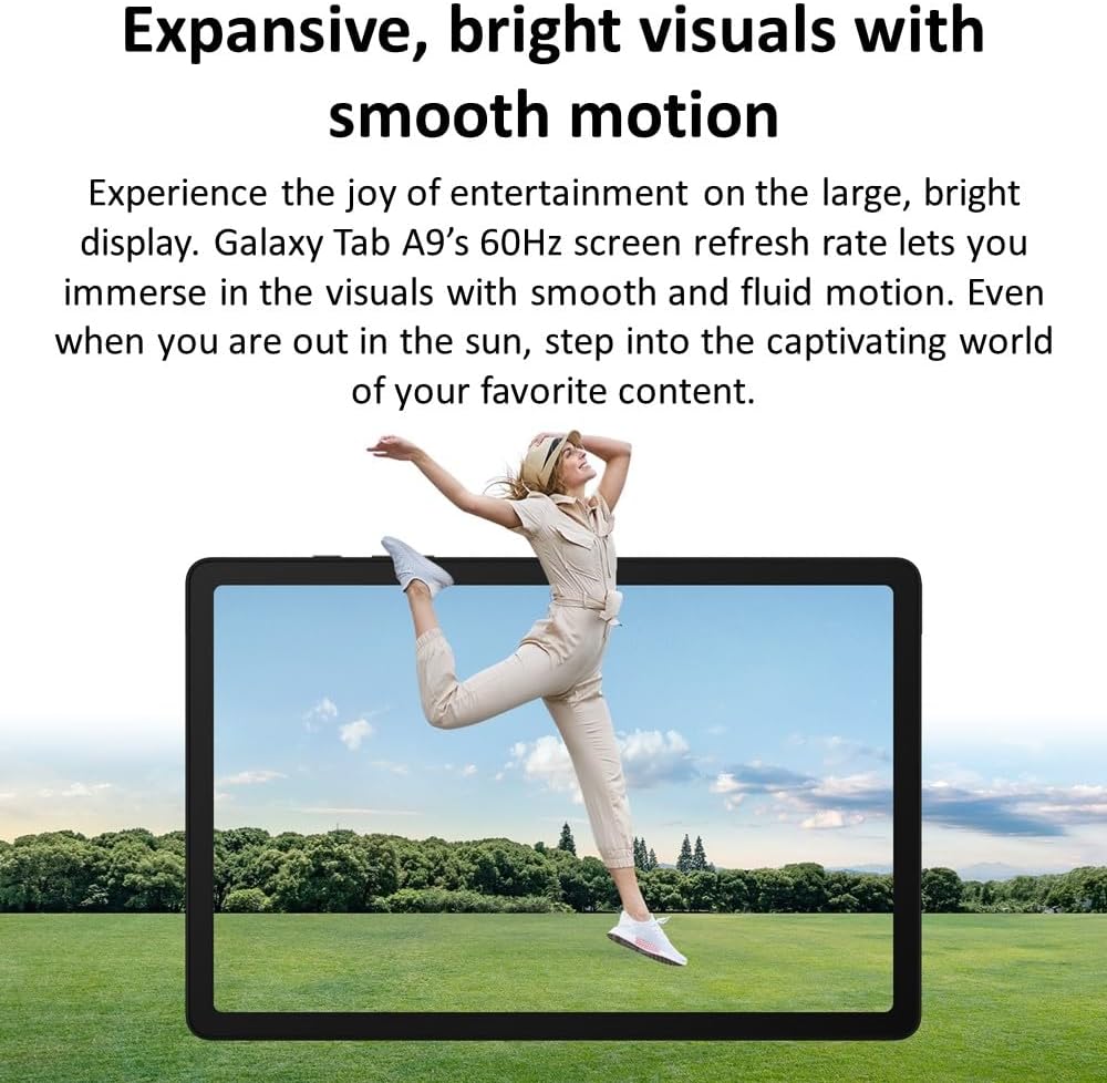 SAMSUNG Galaxy Tab A9 4G LTE (64GB, 4GB, Cellular) 8.7' Android Tablet, Octa-core (6nm), Dual Speakers (International Model Fully Unlocked for US & Global) X115 (Navy) (Renewed)