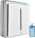Rabbit Air A3 SPA-1000N Air Purifier HEPA Filter - Ultra Quiet, WiFi-enabled, Wall Mountable HEPA Air Purifiers for Home, Pets, Pet Dander, Smoke, Dust, Odors, VOCs - Germ Defense Filter, White