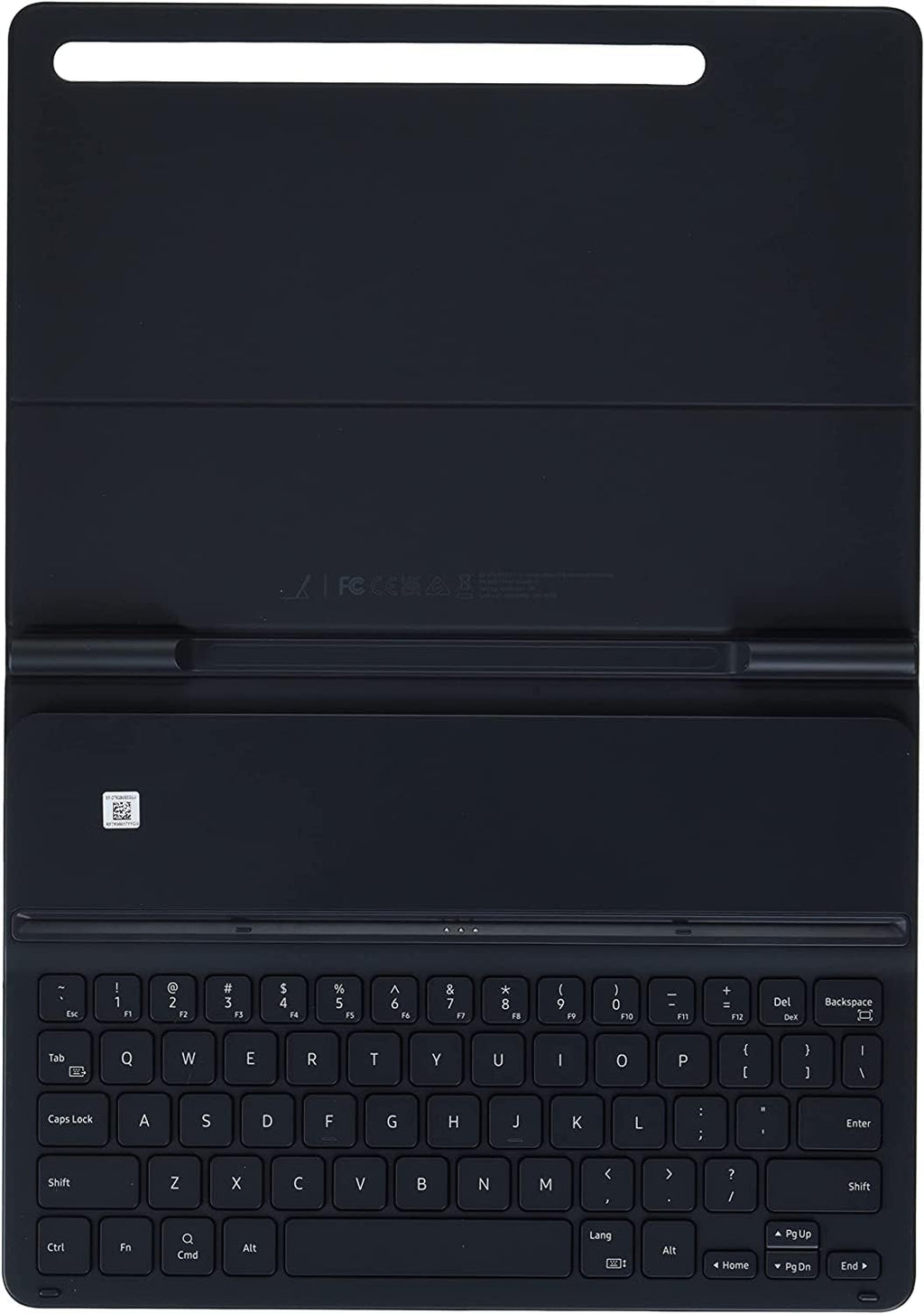 Samsung Galaxy Tab S8 and Tab S7 Book Cover Keyboard Slim, Tablet Screen Protector, Lightweight, Mobile Workstation, US Version, Mystic Black
