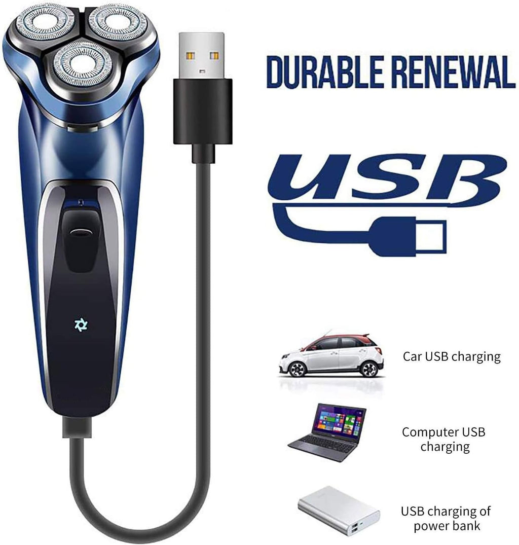 NCRD Electric Shavers for Men, Mens Electric Razor,Dry Wet Waterproof Man Shaver,Portable Facial Cordless Shaver Travel USB Rechargeable for Face Shaving Husband Dad