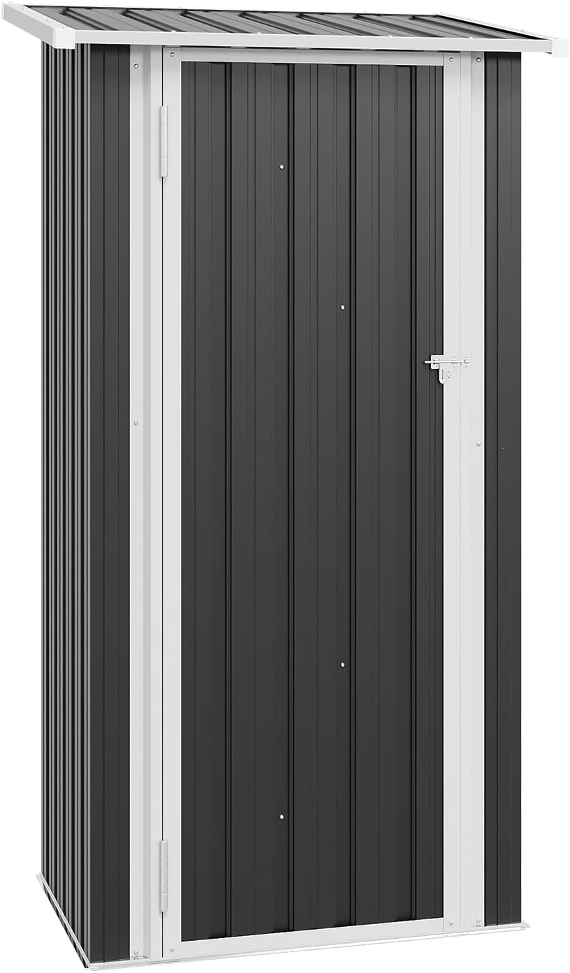 3'x2' Outdoor Metal Storage Shed with Lockable Doors, Durable Steel Tool Shed for Garden, Patio, Backyard, and Lawn, Black