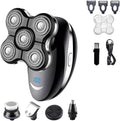 Head Shaver for Men, 5 in 1 Electric Shaver for Men Beard Hair Trimmer Bald Head Razor 5D Floating Electric Nose Hair Trimmer LCD Display