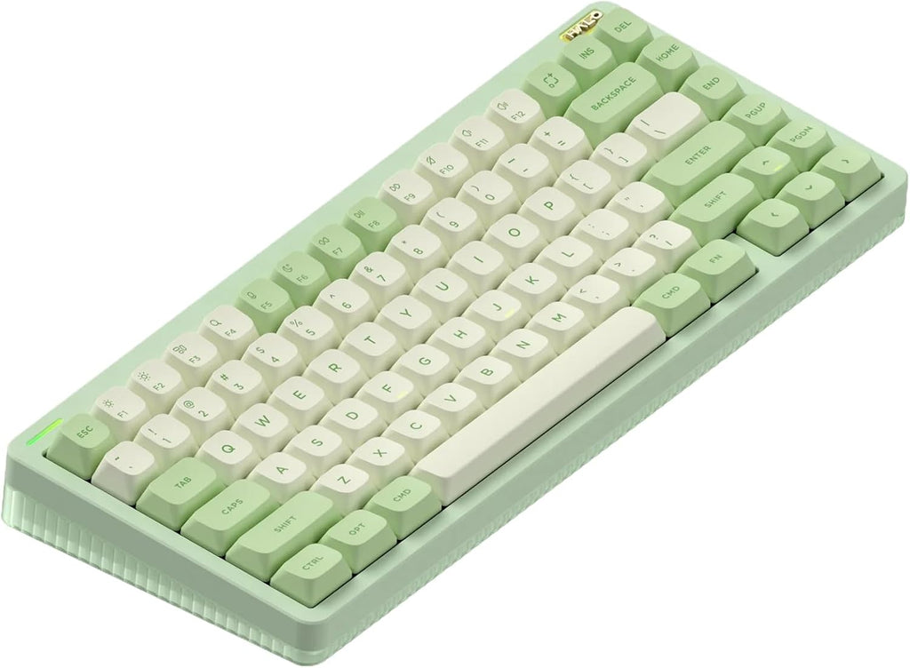 nuphy Halo75 V2 Mechancial Gaming Kyeboard,75% Wireless Hot Swappable Bluetooth Keyboard,83 Kyes RGB Backlit Keyboard,Support Bluetooth/2.4GHz/USB-C (Green, Raspberry (46gf))