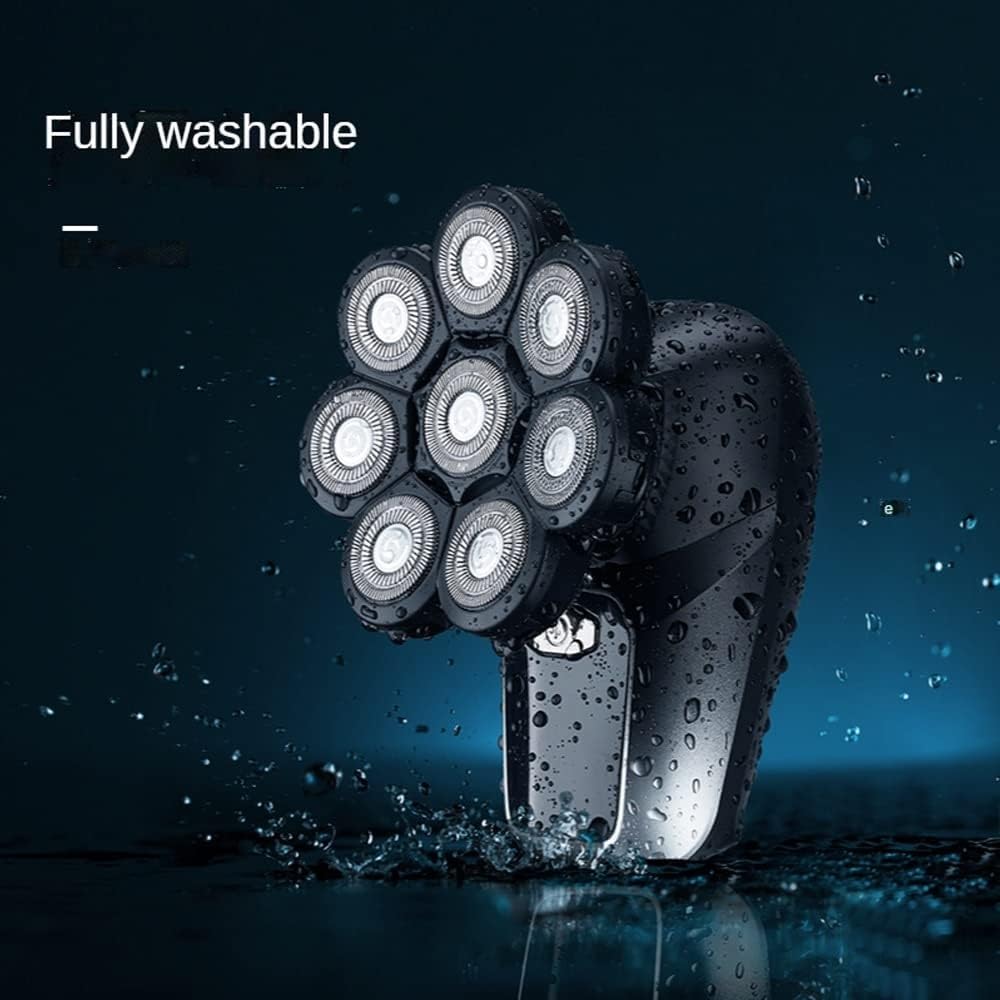 Electric Shavers for Bald Men, Multifunctional 8D Bald Head Shaver 6 in 1 Electric Razor Head Shavers for Bald Men LED Display Electric Shavers