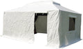 12'x16' Gazebo Cover for Hardtop Gazebos, Outdoor Universal Winter Gazebo Cover with Sidewalls and Mesh Windows, All Season Enclosed Gazebo Cover, White