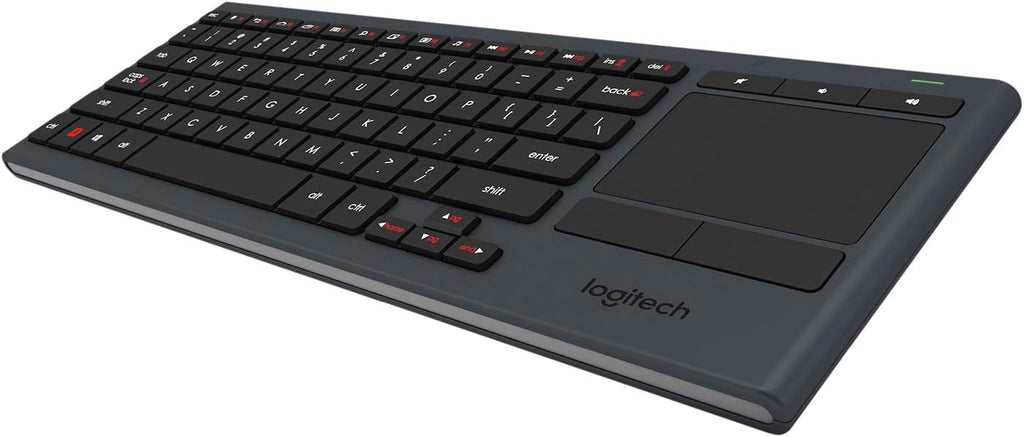 Logitech K830 Illuminated Living-Room Keyboard with Built-in Touchpad – Easy-Access Media Keys and Shortcut Keys for Windows or Android