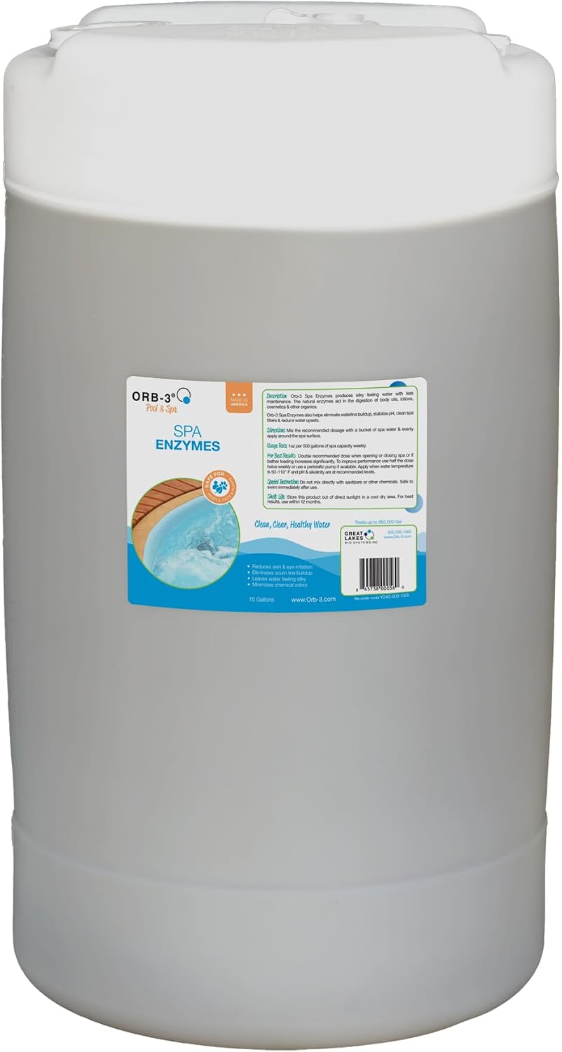 Orb-3 Y240-000-15G Spa Enzymes for Maintenance, 15-Gallon Drum