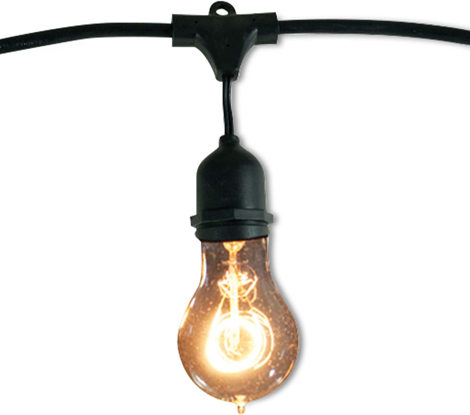 Bulbrite String15/E26-A19KT Outdoor-lightstrings, 48 Foot Black