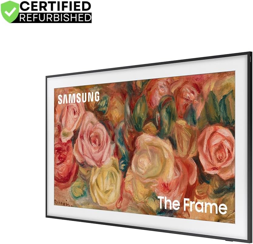 Samsung (Refurbished QN50LS03DAFXZA 50 inch The Frame QLED 4K Smart TV 2024 Bundle with 2 YR CPS Enhanced Protection Pack (Renewed)