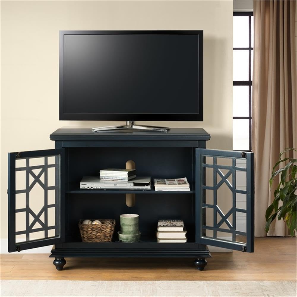 Martin Svensson Home Avalon Small Spaces Accent Cabinet TV Stand, 38' W x 32' H Catalina Blue