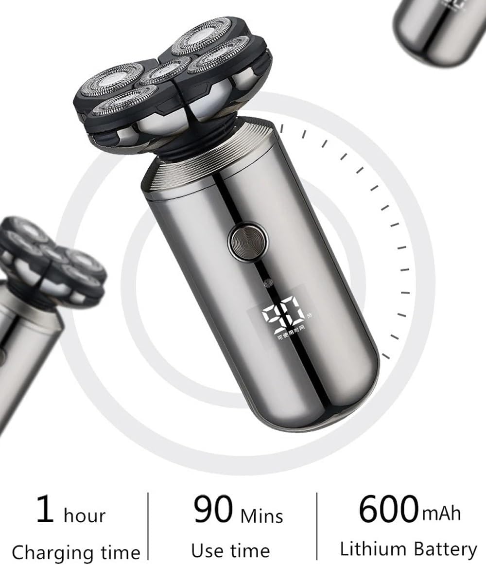 Head Shaver for Men, 5 in 1 Electric Shaver Men Beard Trimmer IPX6 Waterproof Shaving Machine USB Charging Razor Clipper Multifunction Grooming Kits