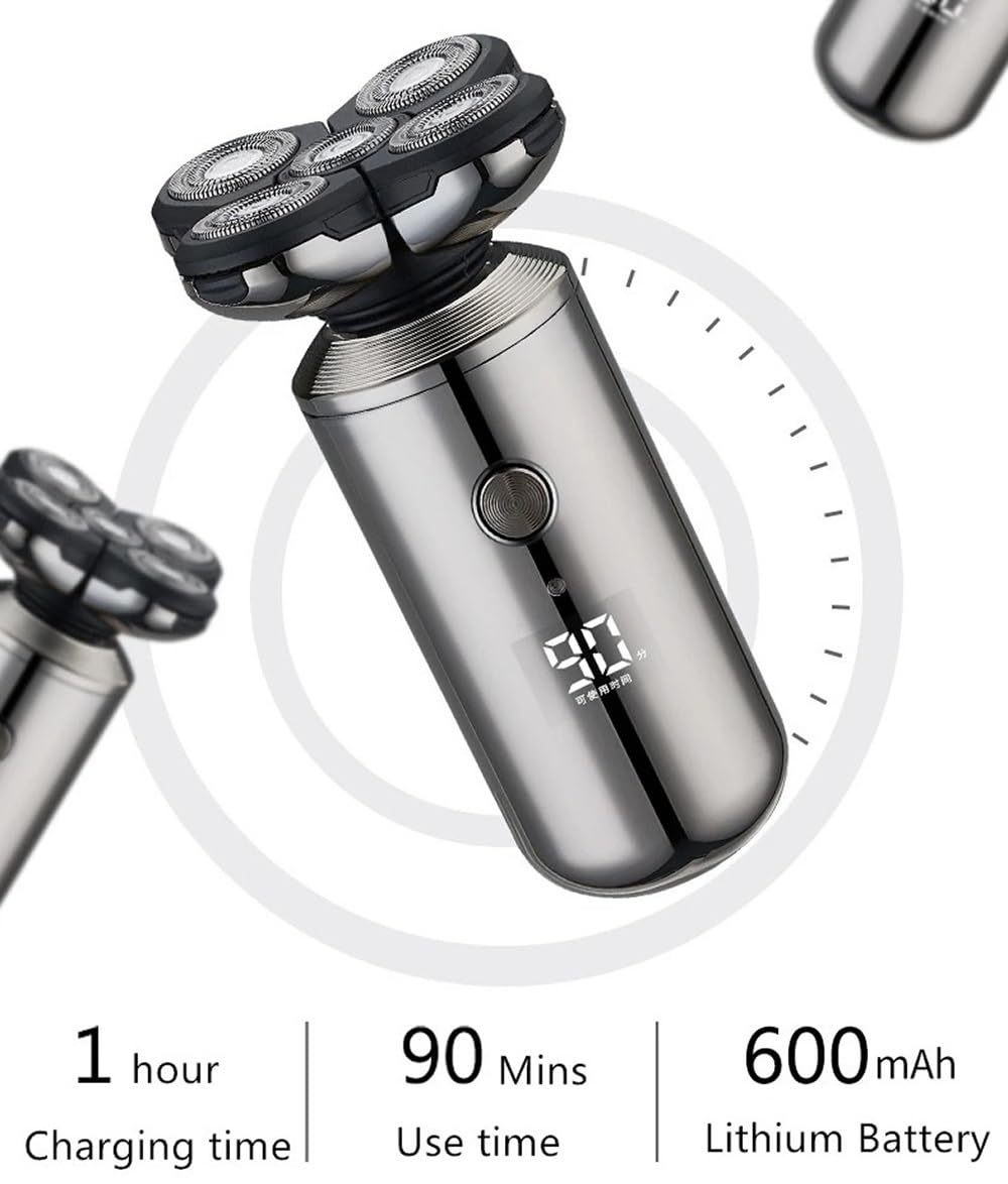 Head Shavers for Bald Men, 5 in 1 Electric Shaver Men Beard Trimmer IPX6 Waterproof Shaving Machine USB Charging Razor Clipper Multifunction Grooming Kits