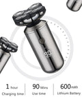 Head Shavers for Bald Men, 5 in 1 Electric Shaver Men Beard Trimmer IPX6 Waterproof Shaving Machine USB Charging Razor Clipper Multifunction Grooming Kits