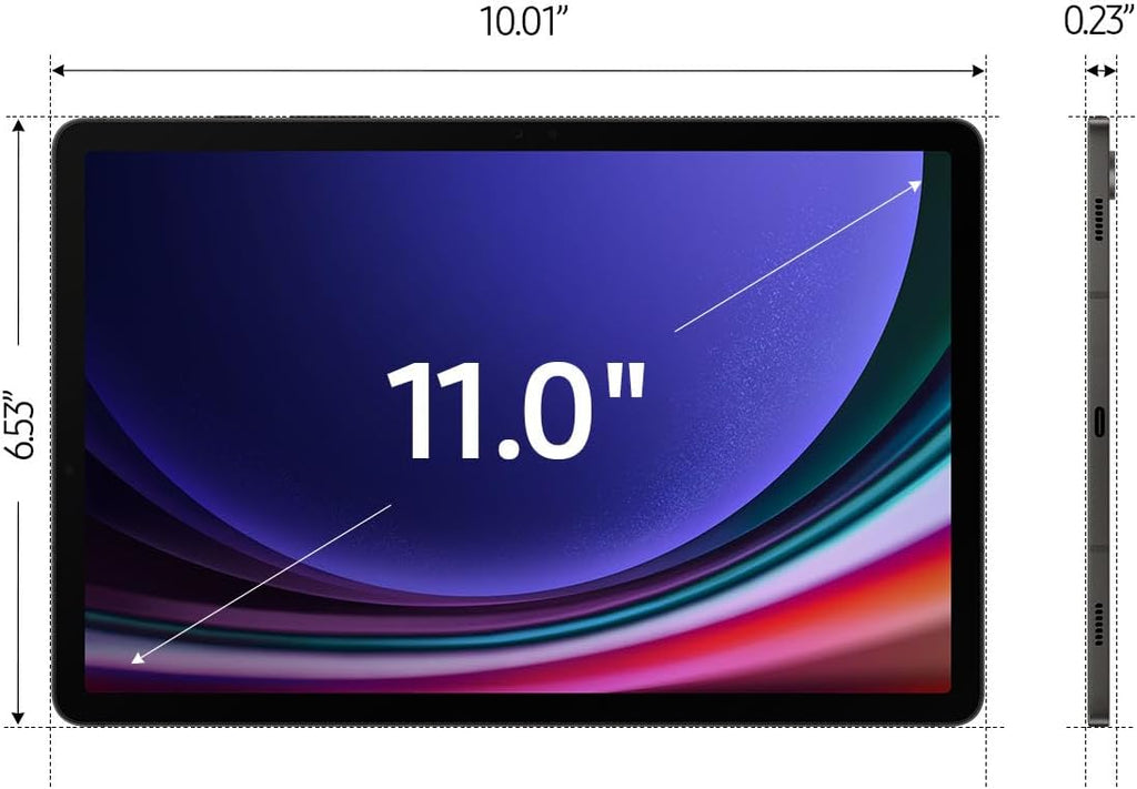 Samsung Galaxy Tab S9 11' 128GB WiFi 7 Android AI Tablet, Snapdragon 8 Gen 2 Processor, AMOLED Screen, Durable Design, S Pen Included, Long Battery Life, Auto Focus Camera, US Version, 2023, Graphite