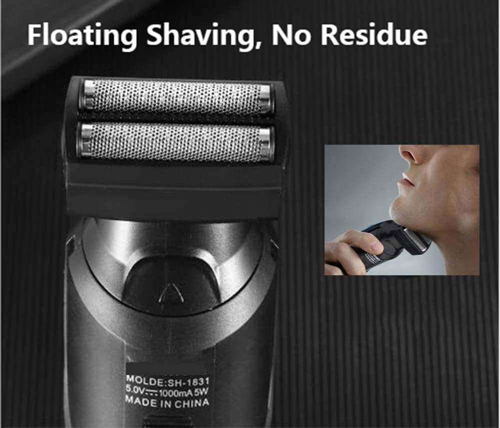 Electric Razor for Men, 6 in 1 Rechargeable Waterproof IPX7 Electric Shaver, Electric Shaver with Precision Trimmer, Hair Clippers,Rechargeable, Wet & Dry Shaver with Easy Clean