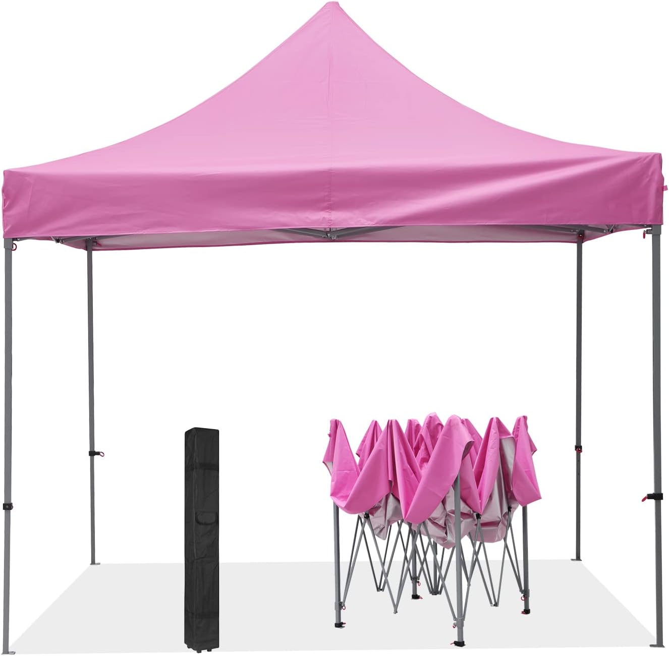 GDY 10x10 Ft Outdoor Pop Up Canopy Tent, Commercial Portable Instant Folding Gazebos Waterproof Canopies with Carrying Bag