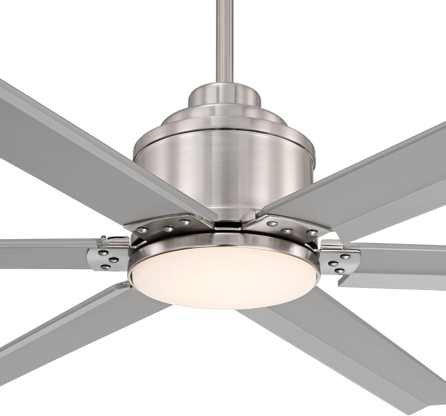 Casa Vieja 65' Ultra Breeze Modern Industrial Outdoor Ceiling Fan with Dimmable LED Light Remote Control Brushed Nickel Silver Wet Rated for Patio Exterior House Home Porch Gazebo Garage