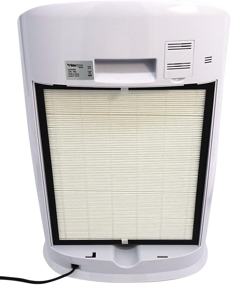 OdorStop HEPA Air Purifier with H13 HEPA Filter, Active Carbon, Multi-Speed, Sleep Mode and Timer (OSAP3600, Bright White)