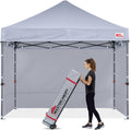 MASTERCANOPY Heavy Duty Pop-up Canopy Tent with Sidewalls (10x10,Gray)