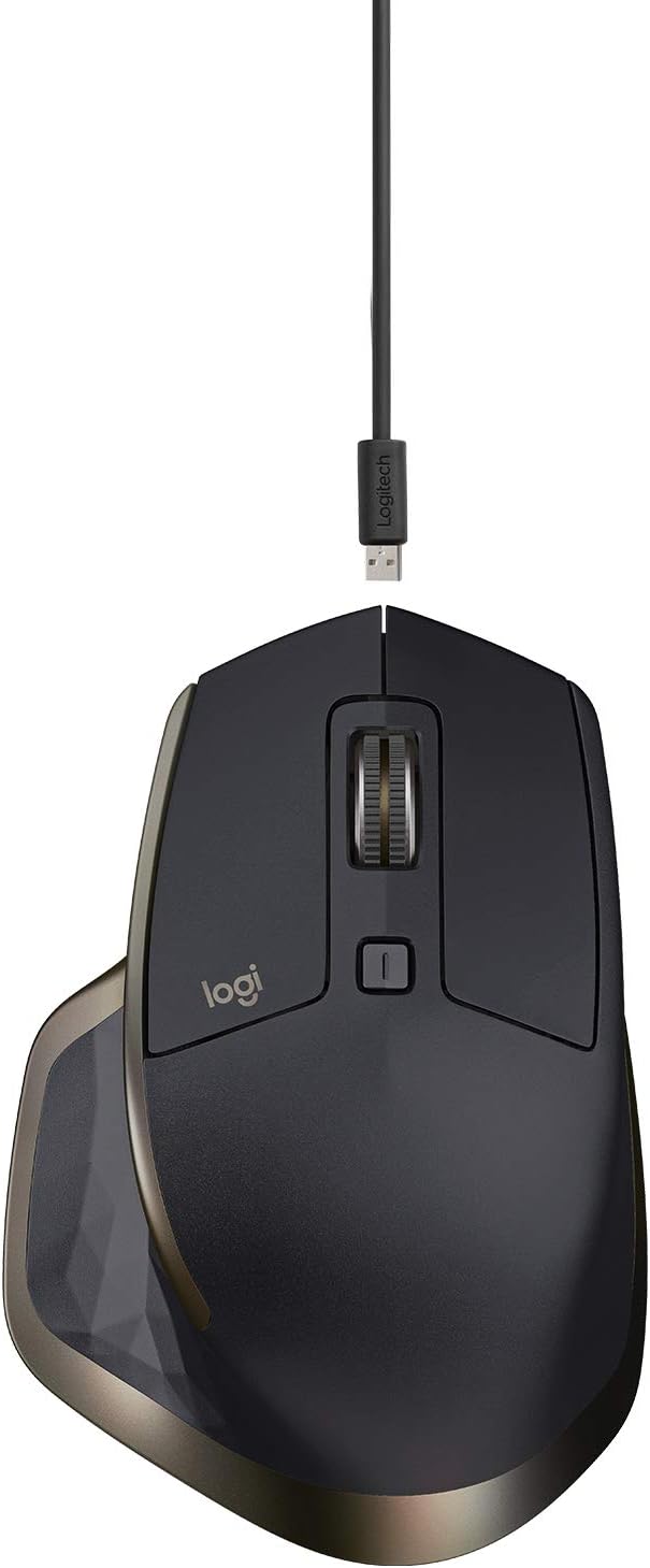 Logitech MX Master Wireless Mouse – High-Precision Sensor, Speed-Adaptive Scroll Wheel, Thumb Scroll Wheel, Easy-Switch up to 3 Devices
