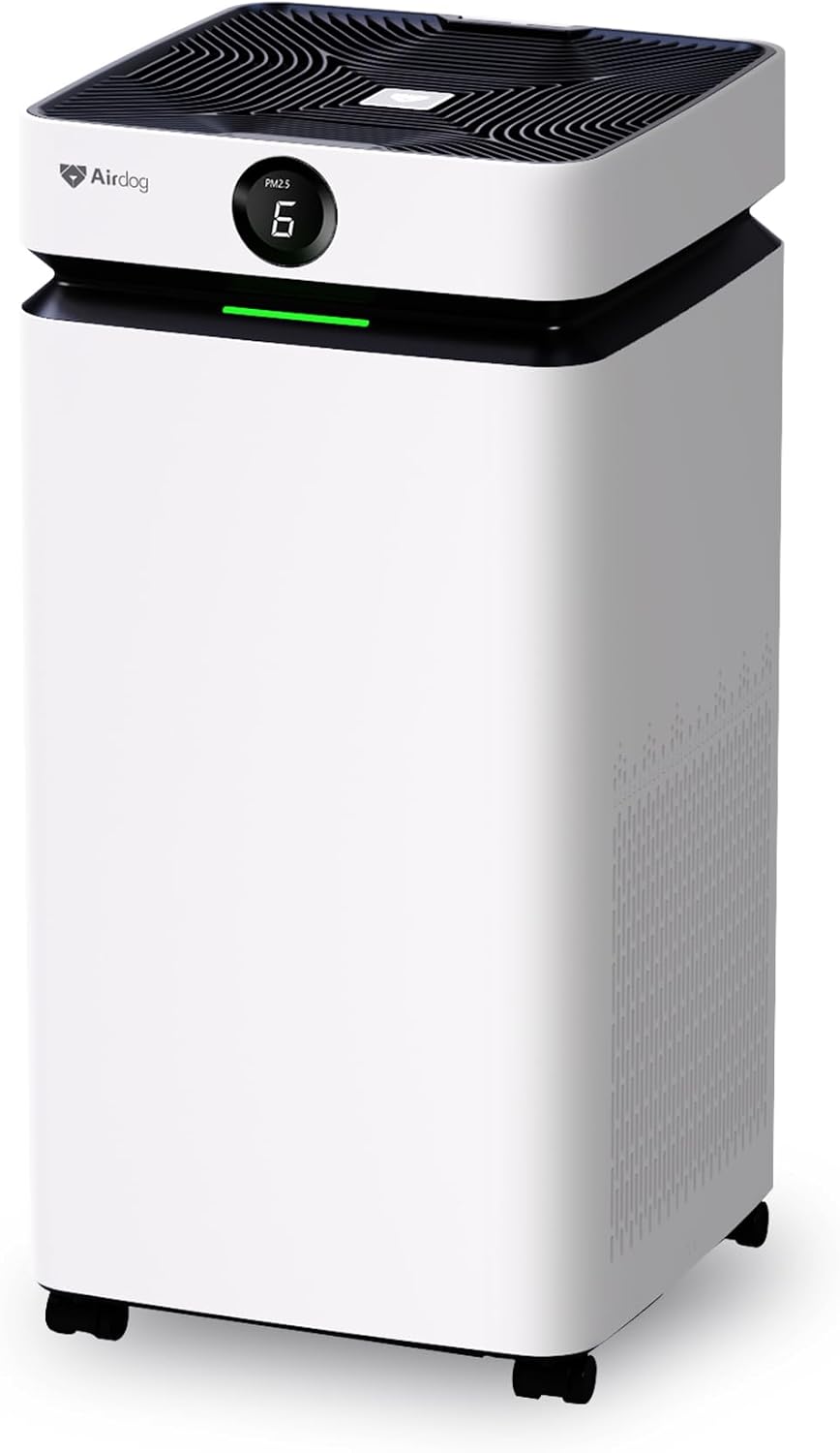 Airdog X8 Air Purifier for Large Rooms up to 4035 sq ft-TPA Filtration Up to 20X More Effective Than HEPA Removes Smoke, Dust, Allergens, and Pollutants,Washable Filter and Whisper Quiet