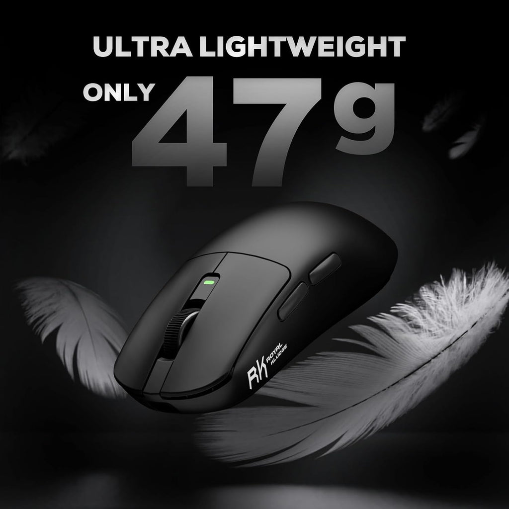 RK ROYAL KLUDGE R98 Pro Wired Mechanical Keyboard and RK M3 Wireless Mouse Combo, Creamy Hot Swappable RGB Gaming Keyboard Black, 47G Lightweight 42K DPI Gaming Mouse Black