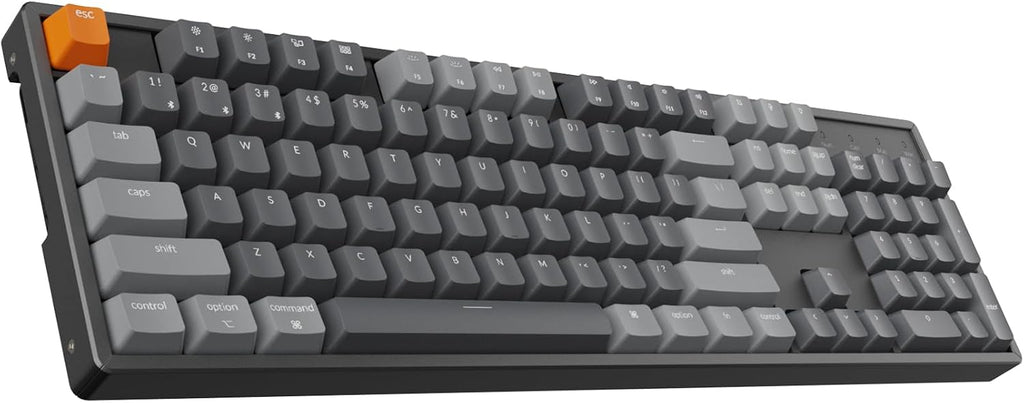 Keychron K10 Full Size Layout 104-Key Wireless Mechanical Keyboard, Hot-Swappable RGB Backlight with Gateron G Pro Brown Switch Aluminum Bluetooth/Wired Gaming Keyboard for Mac Windows