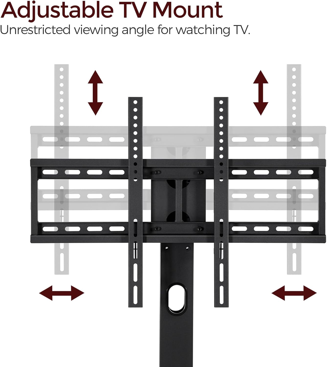MAHANCRIS TV Stand with Mount for up to 75', Entertainment Center with Switch-Controlled Charging Station, Swivel TV Stand Mount with Fabric Drawers, for Living Room, Black TVBK154E01N2