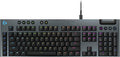 Logitech G915 X Wired Mechanical Gaming Keyboard, Double-Shot PBT Keycaps, Fully Programmable Keys, RGB Backlit Mac/PC Gaming Keyboards, Aluminum Finish, GL Tactile Switches, Black (Renewed)