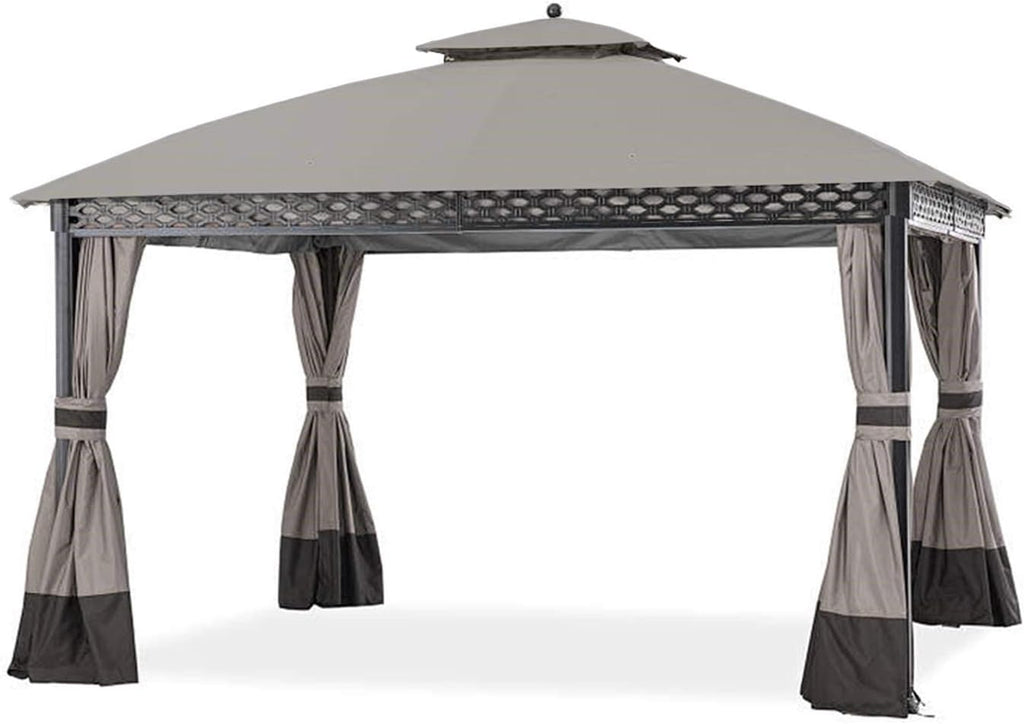 Garden Winds Replacement Canopy for The Pinehurst Dome Gazebo - Riplock 350 - Slate Gray