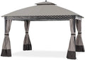 Garden Winds Replacement Canopy for The Pinehurst Dome Gazebo - Riplock 350 - Slate Gray
