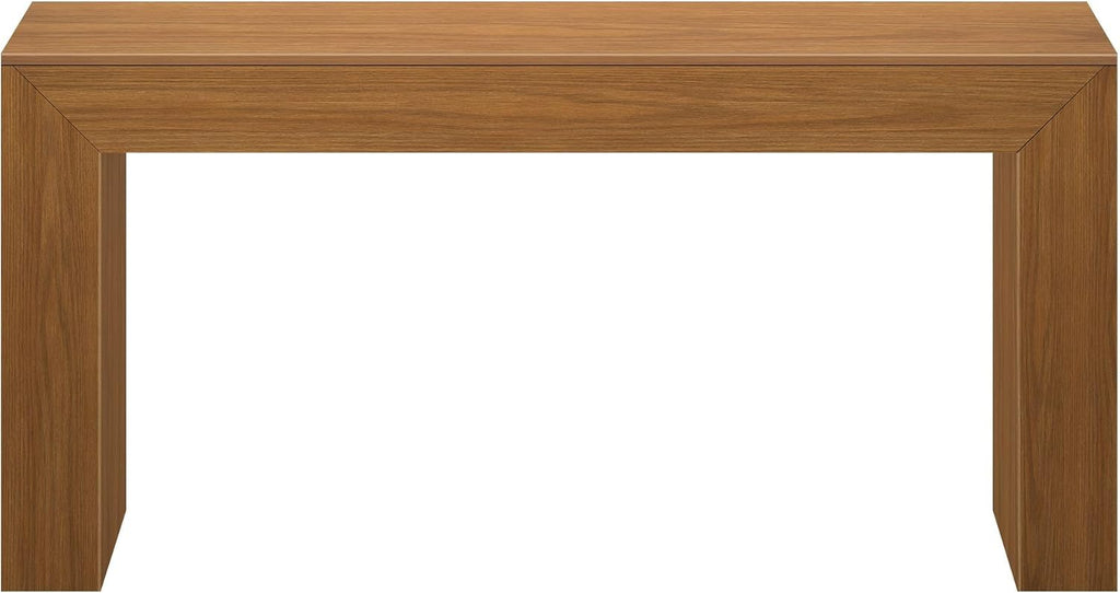 Plank+Beam Grand Console Table, 66 Inch Modern Solid Wood Sofa Table, Narrow Entryway Table for Hallway, Behind The Couch, Living Room, Foyer, Pecan Wirebrush