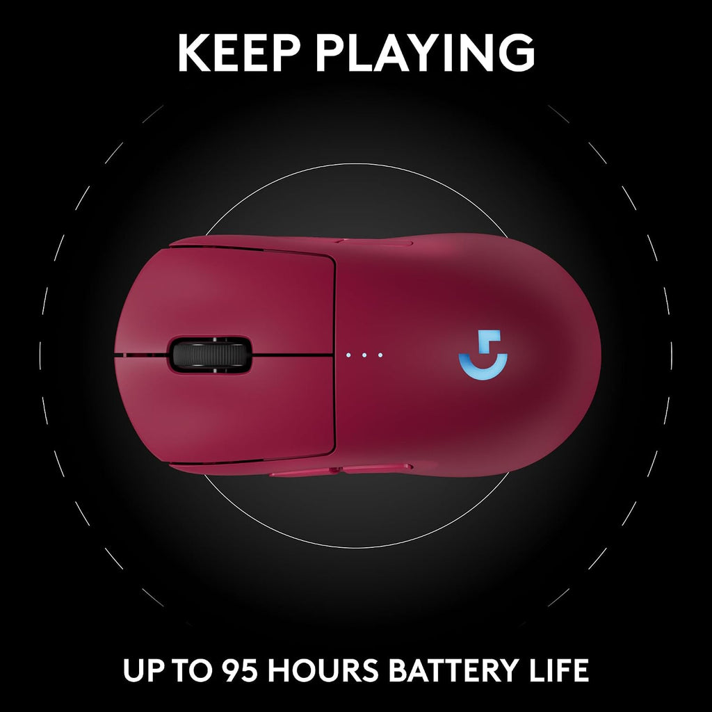 Logitech PRO 2 Lightspeed Wireless Gaming Mouse, Pink | Hero 2 Sensor, 44k DPI, 8 Programmable Buttons, LIGHTFORCE Switches, RGB Lighting, Lightweight, PC/Mac | with Signature Series Charging Dock