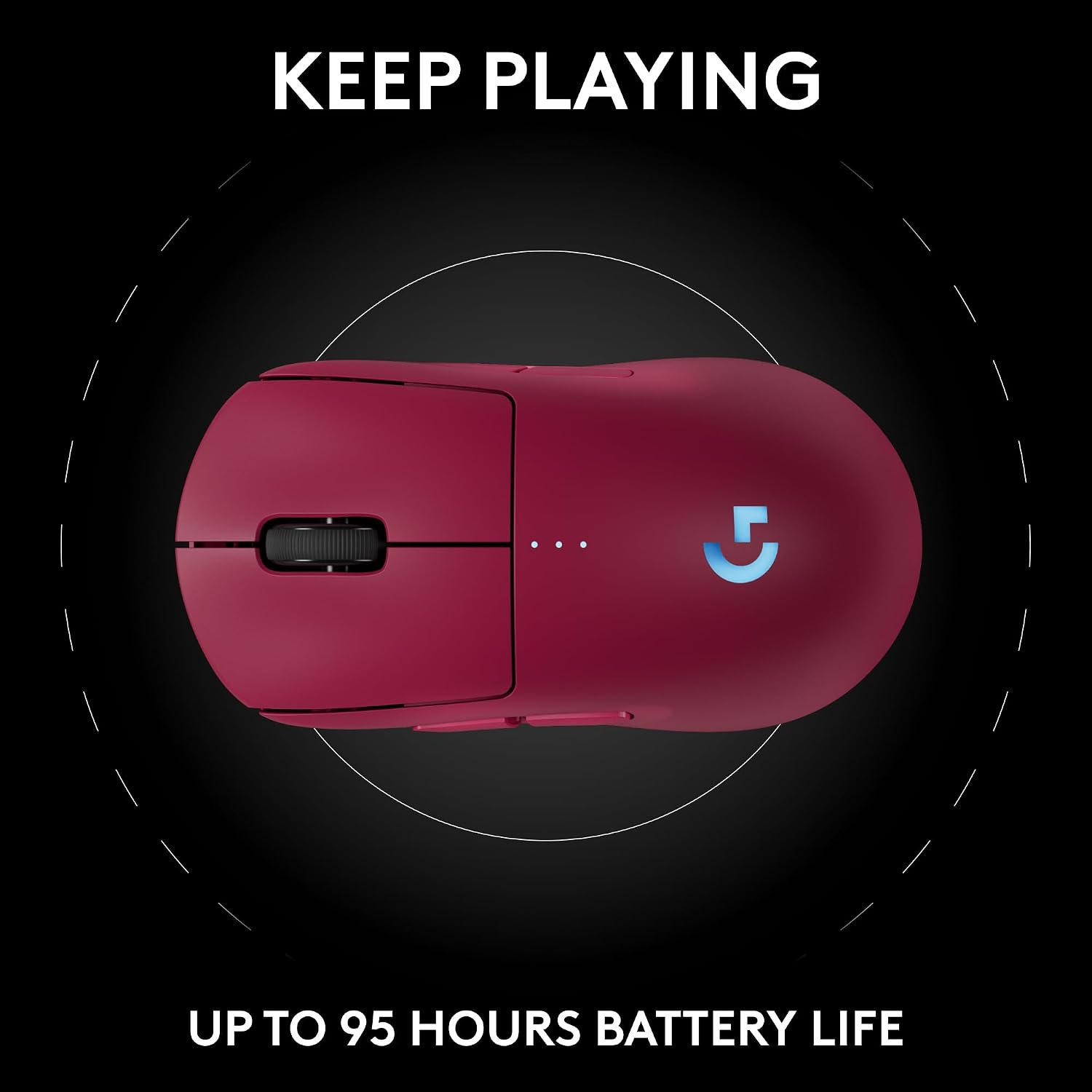 Logitech PRO 2 Lightspeed Wireless Gaming Mouse, Pink | Hero 2 Sensor, 44k DPI, 8 Programmable Buttons, LIGHTFORCE Switches, RGB Lighting, Lightweight, PC/Mac | with Signature Series Charging Dock