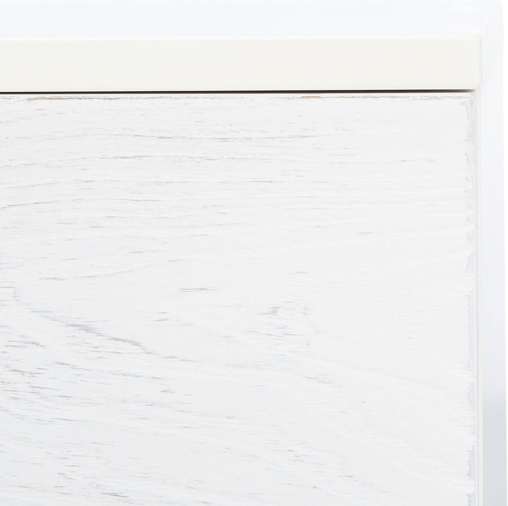 SAFAVIEH Genevieve TV Stand for up to 65' Flatscreen – Cream & White Washed Finish, Mid-Century Modern Storage Cabinet, Entertainment Media Console (MED5000D)