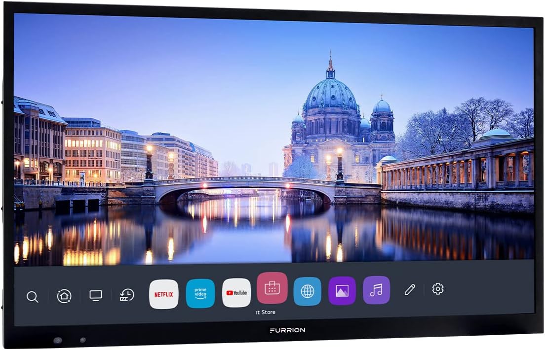 Furrion Aurora 50-Inch Full-Shade 4K LED Outdoor Smart TV - Weatherproof Outdoor Television w/ HDR10, Anti-Glare, 400-Nit LED Screen, Impact-Resistant Screen, External Antenna for Shaded Outdoor Areas