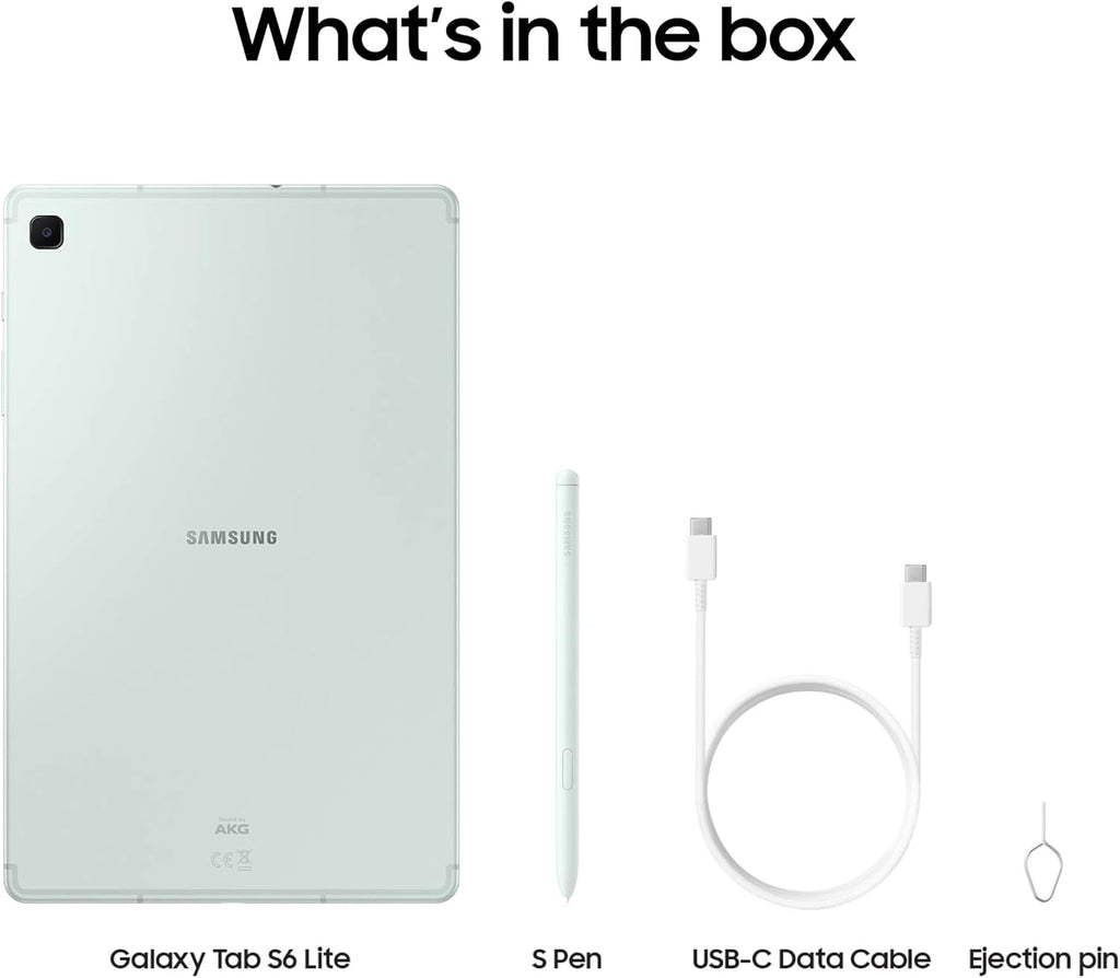 Samsung Galaxy Tab S6 Lite (2024) 10.4' 64GB WiFi Android Student Tablet, S Pen for Note-Taking, Gaming Ready, Long Battery Life, Expandable Storage, US Version, Mint, Amazon Exclusive