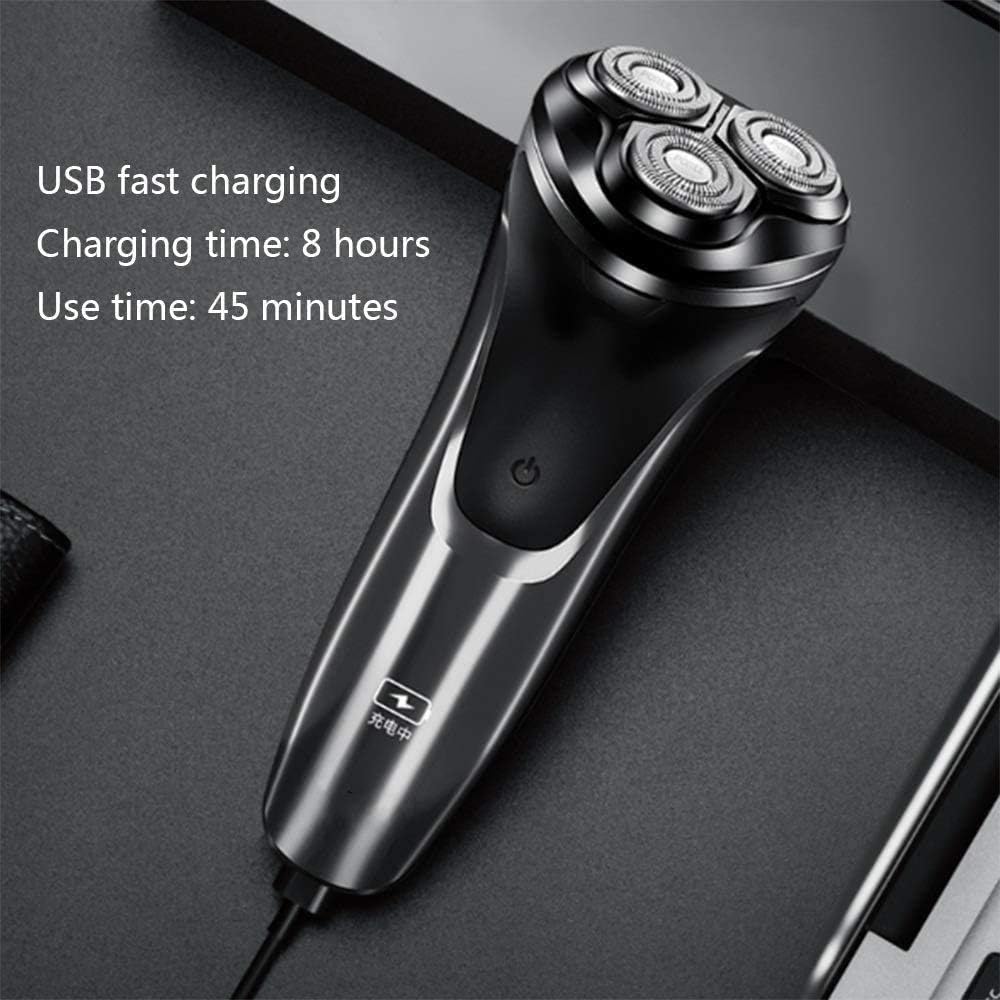 Electric Razor for Men, Rotary Electric Shaver with Pop-up Beard Trimmer, Rechargeable Cordless