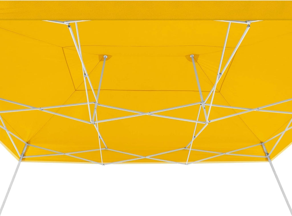 AMERICAN PHOENIX 10x15 Canopy Tent Pop Up Easy Instant Commercial Outdoor Party Canopy Shade (Yellow, 10x15FT (White Frame))