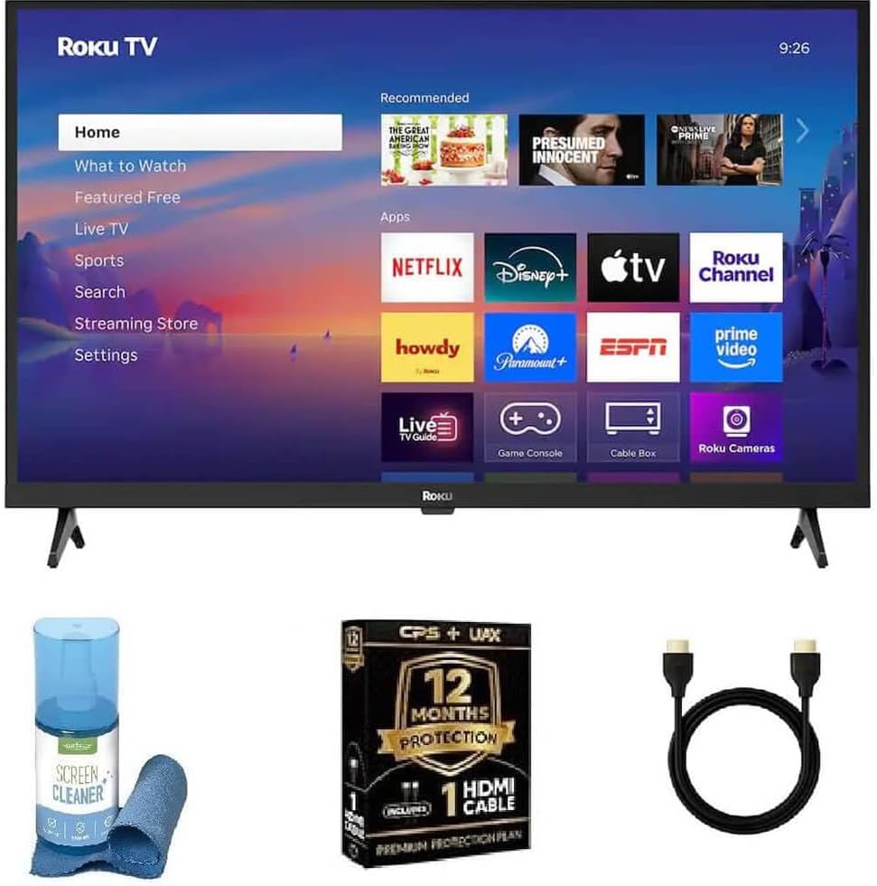 Roku 32R3D5KIT1 Smart TV 2025 32 inch Select Series 1080p Full HD TV with Wi-Fi + HDMI Cable + 12 Month CPS Wa