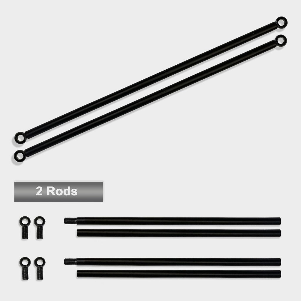 Alion Home Heavy Duty Weighted Metal Rods with Eye Loops for Pergola Covers, Patio Canopy Covers, Sun Shade Panels, Curtains, Drapes - Various Lengths (12 FT)