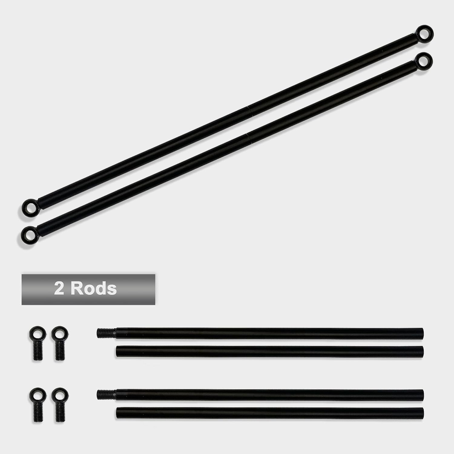 Alion Home Heavy Duty Weighted Metal Rods with Eye Loops for Pergola Covers, Patio Canopy Covers, Sun Shade Panels, Curtains, Drapes - Various Lengths (12 FT)