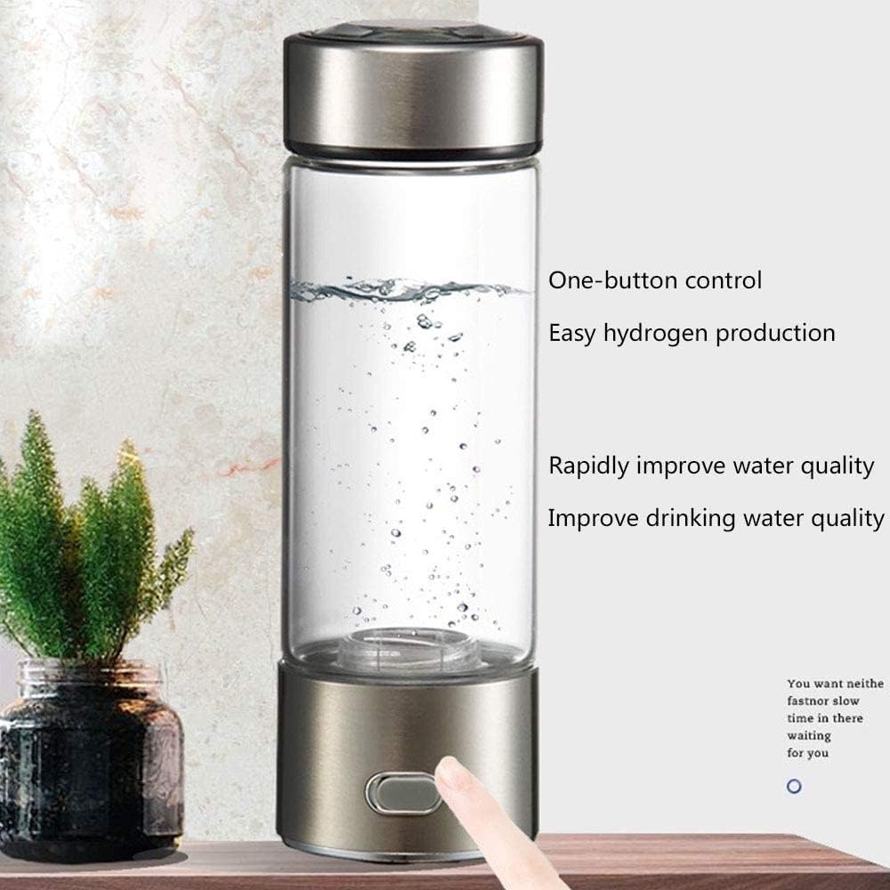 350Ml Hydrogen Water Bottle Generator Hydrogen Water SPE Technology Generate Hydrogen Rich Water Without Chlorine Ozone Residue Anti Aging Antioxidant Glass Bottle