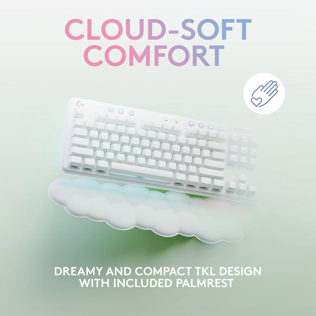 Logitech G Wireless Gaming Combo, G715 Keyboard Tactile + G705 Mouse, Customizable LIGHTSYNC RGB Lighting, Lightspeed Wireless, Bluetooth, PC/Mac/Laptop - White Mist