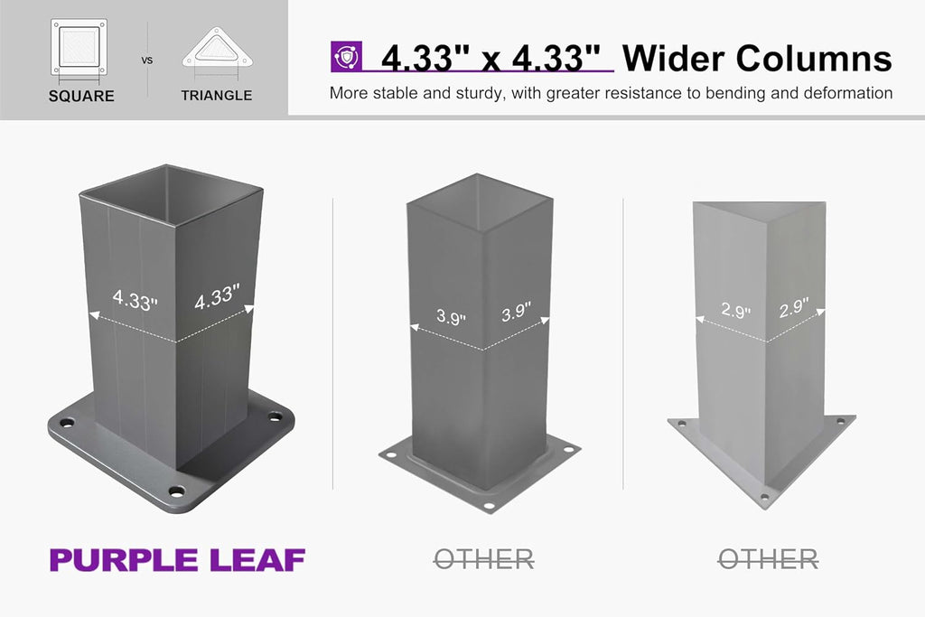 PURPLE LEAF Louvered Pergola 10' x 15' Outdoor Retractable Modern Hardtop Full Aluminum Pergola with Adjustable Rainproof Roof and 24 Clear LED Lights for Patio Deck Backyard Slate Grey