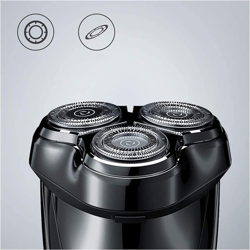 Electric Razor, 3D Rechargeable Waterproof Electric Shaver, Wet & Dry Rotary Shavers for Men Electric Shaving Razors with Pop-up Trimmer, LED Display 150 Mins Battery Life for Shaving