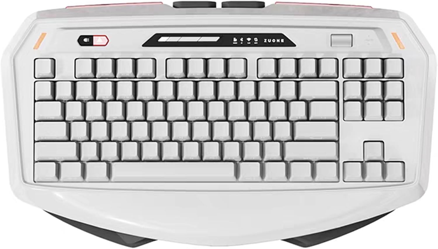 ZORNHER MAX870 Wireless Mechanical Gaming Keyboard,80% White Custom Creamy Sound Keyboard with Shine Through PBT Keycaps,Pre-lubed Linear Switches,Hot-Swappable,RGB Backlit,2.4GHz/USB-C/BT5.0